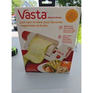VASTA Vegetable & Fruit Sheet Slicer KETO VEGETARIAN Spin & Slice Fettuccine Fre